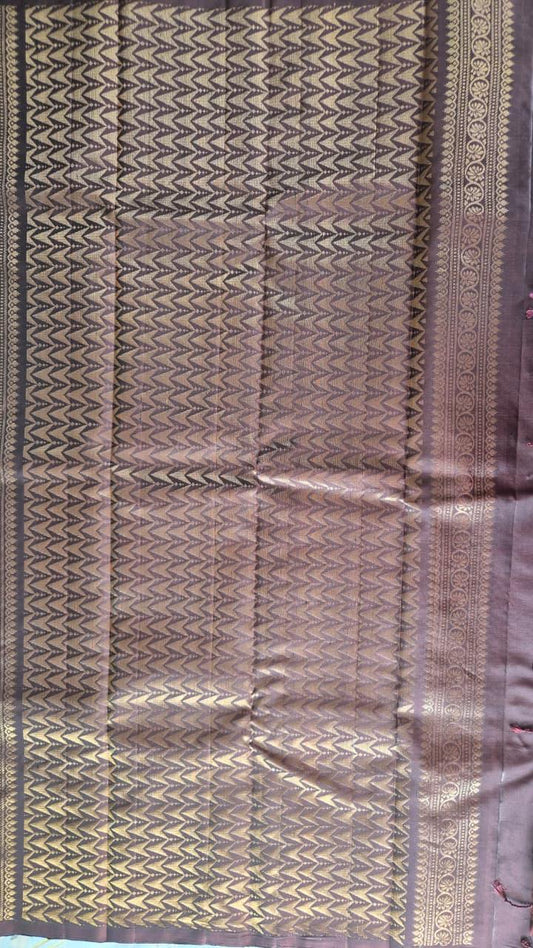 brown pure silk