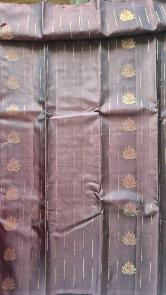 brown pure silk