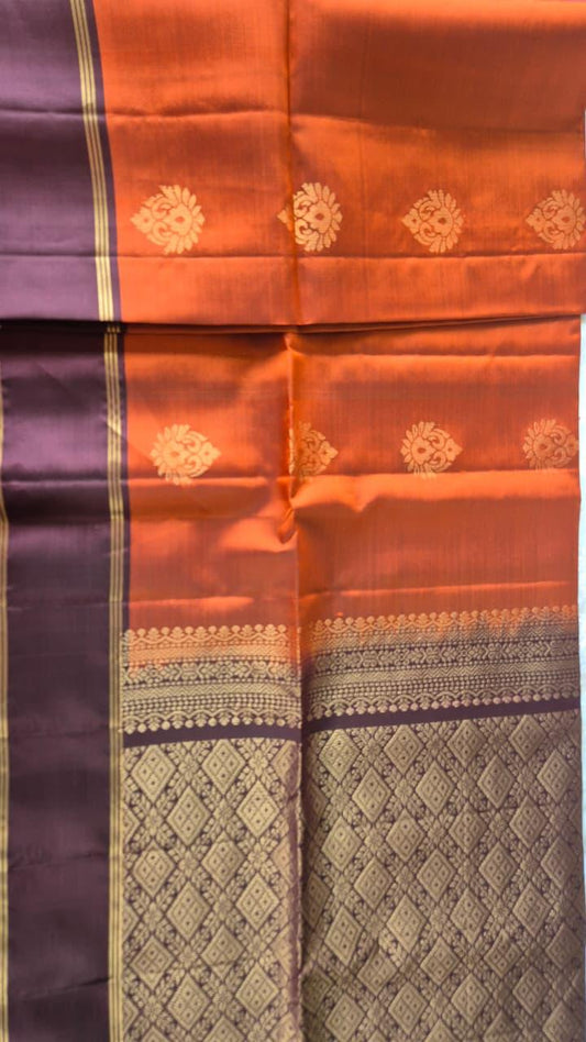 Rust orange silk